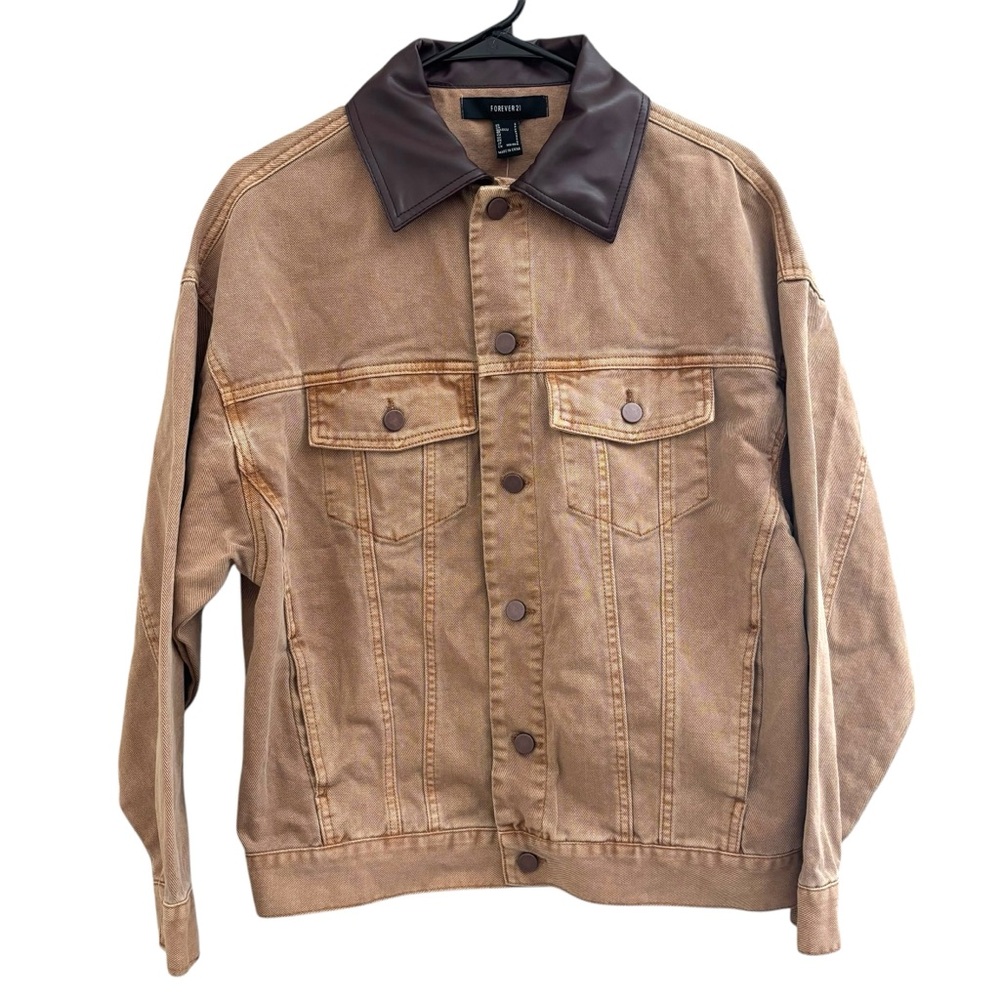 Forever 21 Tan Denim Jacket for Men